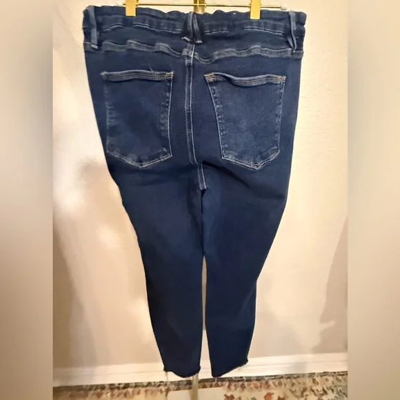 Good American Dark Blue High-Rise Skinny Jeans - Picture 3 of 8